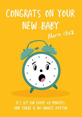 Parent Alarm Clock New Baby Card
