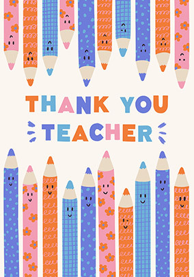 Thanks Teacher Pencils Card