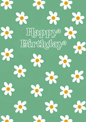 Daisies Birthday Card