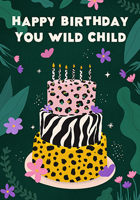 Wild Child Birthday Card