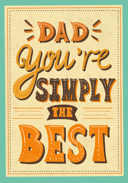 Dad You're Simply the Best Father's Day Card