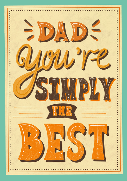 Dad You're Simply the Best Father's Day Card