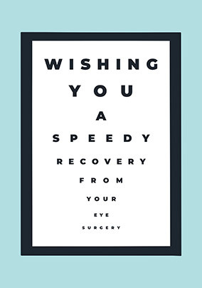Eye Surgery Get Well Soon Card