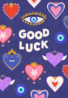 Mystical Symbols Good Luck Card