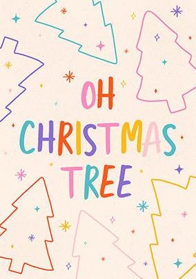 Oh Christmas Tree Shapes Card