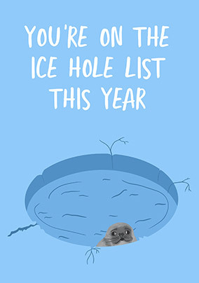 Ice Hole List Christmas Card