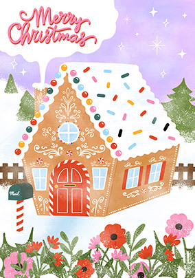 Gingerbread House Christmas Card