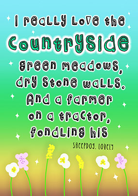 Love the Countryside Birthday Card