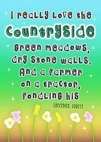 Love the Countryside Birthday Card