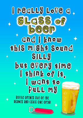 Glass of Beer Birthday Card