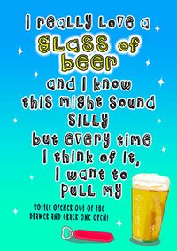 Glass of Beer Birthday Card