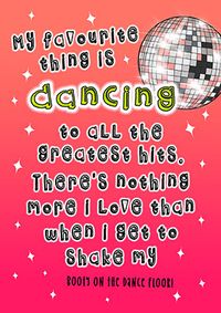 Tap to view Fave Thing is Dancing Birthday Card