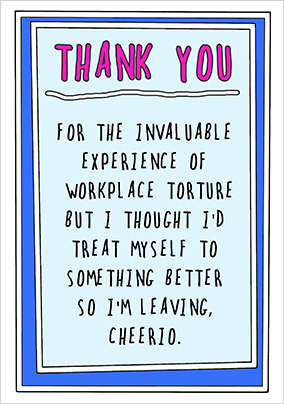Something Better Resignation Card