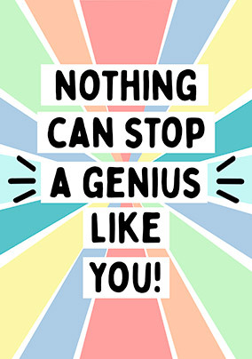 A Genius Like You Exam Card