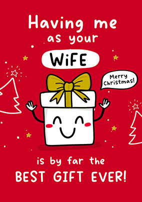 Husband Best Gift Ever Wife Christmas Card