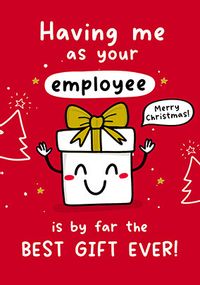 Boss Best Gift Ever Employee Christmas Card