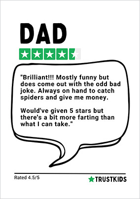 Dad REVIEW Birthday Card
