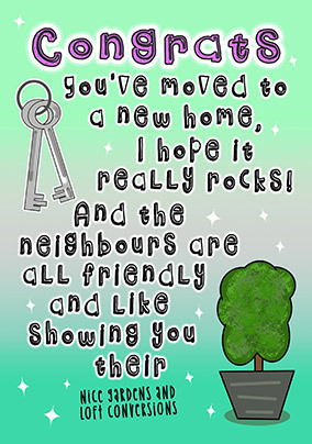 Garden Joke New Home Card