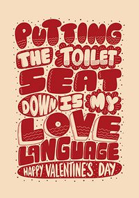 Tap to view Toilet Seat Down Valentine's Day Card