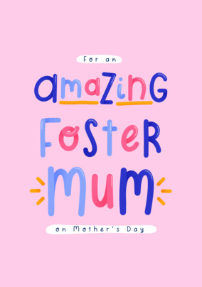 Foster Mum Mother's Day Card