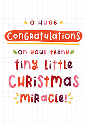 Tiny Little Christmas Miracle Card