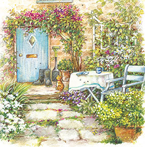 Garden Scene Mother's Day Card
