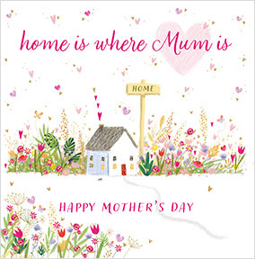 Home is where Mum is Mother's Day Card