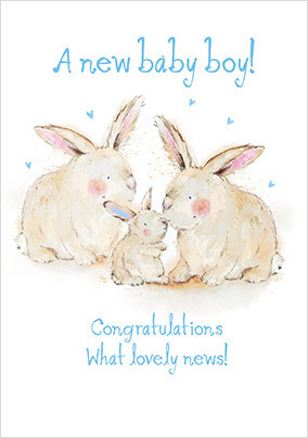 Lovely News Baby Boy Card
