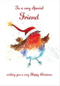 Special Friend Robin Christmas Card