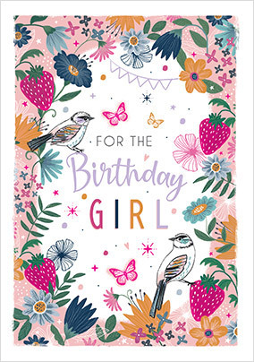 Birthday Girl Floral Card