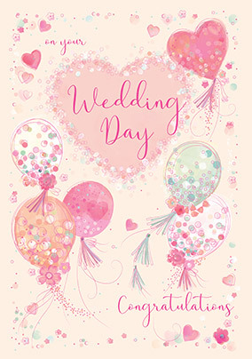 Wedding Day Balloons Card