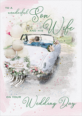 Son And Wife Wedding Card