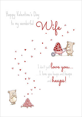 Wife Cute Bear Valentine's Day Card