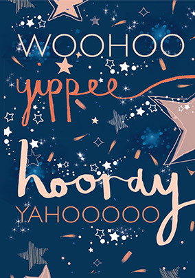 Woohoo Yippee Hooray Congratulations Card