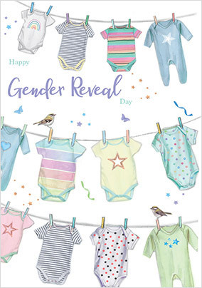 Gender Reveal New Baby Card