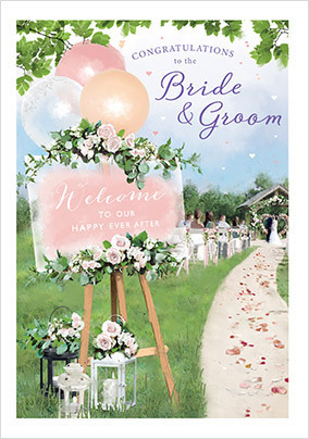 Bride & Groom Wedding Card