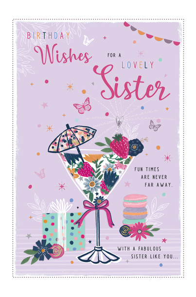 My  Lovely Sister Birthday Card