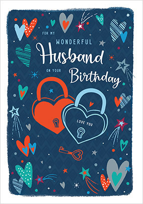 My Wonderful Husband Birthday Card
