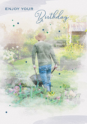 Gardening Traditional Birthday Card