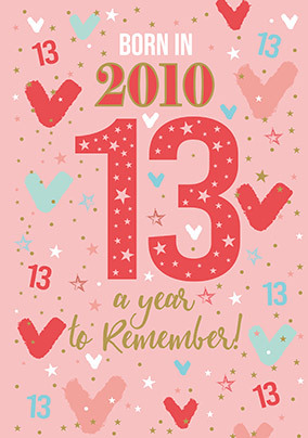 Born in 2010 Birthday Card