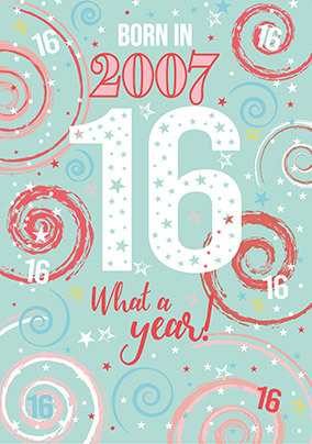 Born in 2007 Birthday Card