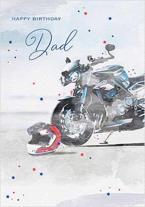 Motorbike Dad Birthday Card