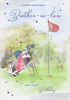 Golf Brother In Law Birthday Card