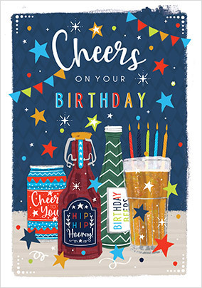 Cheers Birthday Beers Card