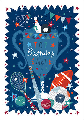 Top Birthday Trophy Card