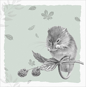 Field Mouse Traditional Card