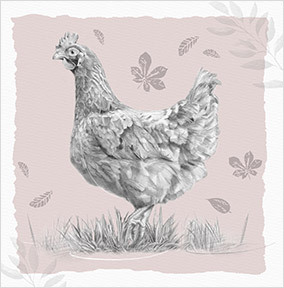 Traditional Hen Card