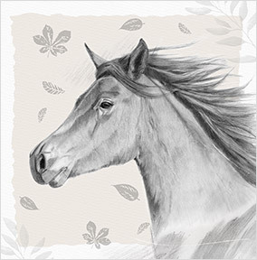 Traditional Horse Card