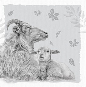 Traditional Goats Card