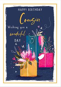 Tap to view Wonderful Day Cousin Happy Birthday Card